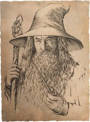 Produktbild von Weta Workshop Der Herr der Ringe - Portrait von Gandalf der Grauen Statue Kunstdruck