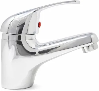 Produktbild von Waschtischarmatur Chrom glänzend, Massiv Messing, Komplettmontageset, für Badezimmer