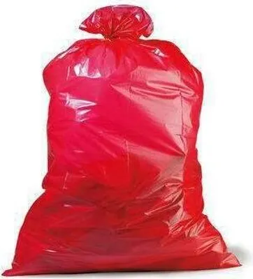 Image de Sac poubelle Premium capacité 120l dimensions 700x1100mm épaisseur 45µ PE rouge