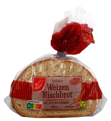 Produktbild von Mildes Weizen Mischbrot, 7er Pack (7 x 500g Beutel)