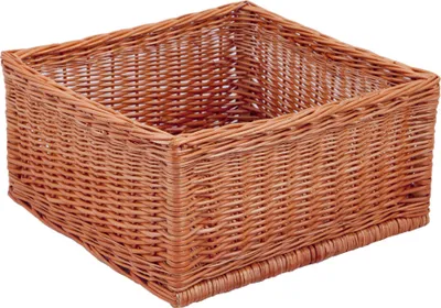 Produktbild von Auslagekorb, naturbraune Weide, T 40cm x B 40cm x H 20cm