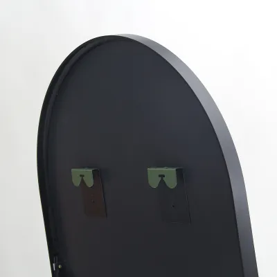 Produktbild von CDGlobal Bogen Ganzkörperspiegel, 162X53cm Groß Bodenspiegel in voller Länge, Gewölbter Standspiegel, der Wand montiert Spiegel im Schlafzimmer,Ankleidezimmer, (Schwarz)