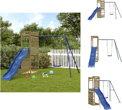 Produktbild von vidaXL Spielturm Imprägniertes Kiefernholz -  Schaukeln & Spieltürme