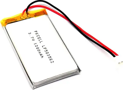 Produktbild von LiPo Akku Lithium-Ion Polymer Batterie 3,7V 1200mAh mit JST-PHR-2 Stecker LP503562