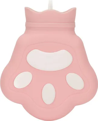 Produktbild von EWANTO Mini Silikon Bärentatzen-Form Wärmflasche Pink 200 ml Bettflasche Handwärmer für Erwachsene und Kinder WBPI-01