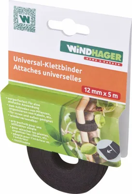 Produktbild von Windhager Klettverbinder 12 mm x 5 m, schwarz