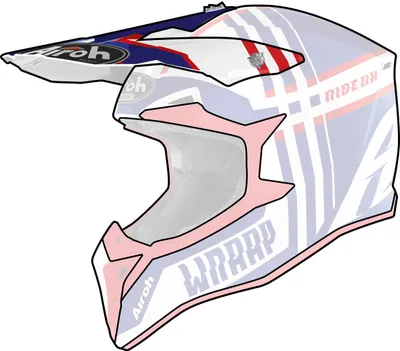 Image de Casque Airoh WRAAP Youth Broken Blue Red