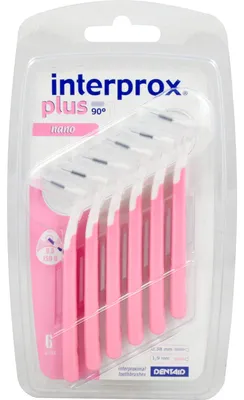 Produktbild von interprox plus nano rosa Interdentalbürsten 0,6 mm, 5 St. Interdentalbürsten