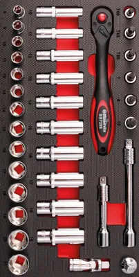 Produktbild von Bikeservice Moduleinlage Steckschlüssel 3/8, 36-teilig"