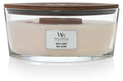 Productafbeelding van WoodWick White Honey, Ellipse, Wit, Oranje, Toffee, Vanille, 1 stuk