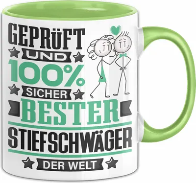 Produktbild von Stiefschwäger Geschenk Lustiger Spruch für Stiefschwäger Geschenkidee Bester Stiefschwäger Der Welt (Grün)