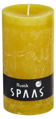 Obrázek produktu pro Sloupová svíčka SPAAS RUSTIK 13 cm žlutá