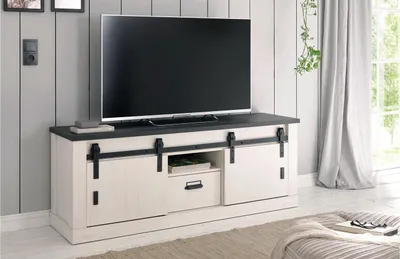 Produktbild von TV-Board Sherwood 30 Pinie weiß anthrazit mit soft-close 162 cm