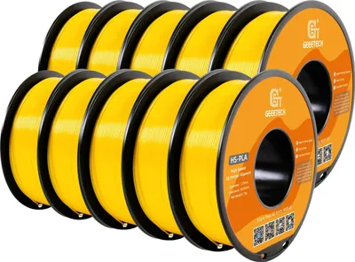 Produktbild von Hochgeschwindigkeits-PLA-Filament, 10 kg Gewicht, 1,75 mm Durchmesser, Gelb