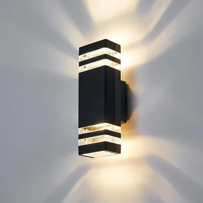 Zdjęcie produktu dla Lampa zewnętrzna IP65, 3000 K, E27, oświetlenie zewnętrzne, kinkiet, czarna, do domu i ogrodu