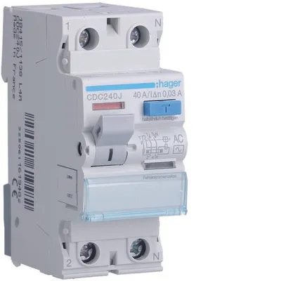 Produktbild von 40 A, 30 mA, 2-poliger Differenzial-Leistungsschalter, AC-Typ