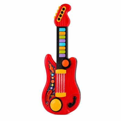 Produktbild von Spielzeug Gitarre Kinder, Kinder Gitarre mit Keyboard Tasten,Musik Instrument Lernspielzeug,elektronische Gitarre für Mädchen und Jungen ab4Jahren