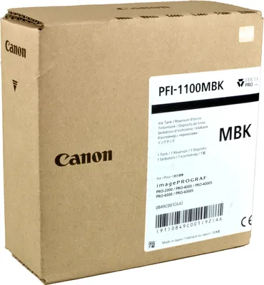 Produktbild von Canon PFI-1100MBK, Schwarz, Tinte auf Pigmentbasis, 160 ml