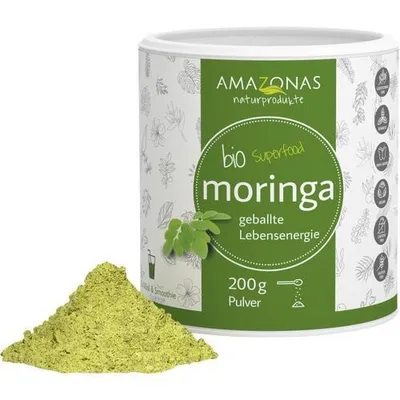 Produktbild von Moringa Blattpulver 200g, pur, Rohkostqualität
