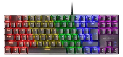 Produktbild von Mars Gaming MK80, Kabelgebunden, USB, Mechanischer Switch, QWERTY, RGB-LED, Schwarz