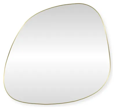 Produktbild von SensaHome Alaric Wandspiegel – Organischer Spiegel – Asymmetrisches Design – 70x70 cm – Gold