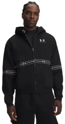 Produktbild von Under Armour Icon Fleece Taped Reißverschlusspullover Schwarz M Mann Schwarz M