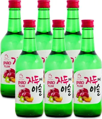 Produktbild von [ 6x 360ml ] HITEJINRO Soju Jinro Plum / Soju mit Pflaumengeschmack Alc. 13% vol.