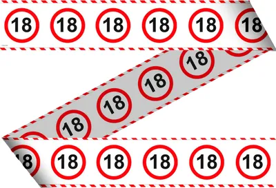 Produktbild von Absperrband für den 18 Geburtstag 15m lang