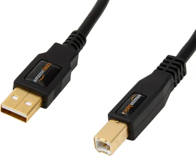 Produktbild von AmazonBasics USB 2.0/ USB Type B, 3m, 3 m, USB A, Mini-USB B, USB 2.0, Männlich/Männlich, Schwarz