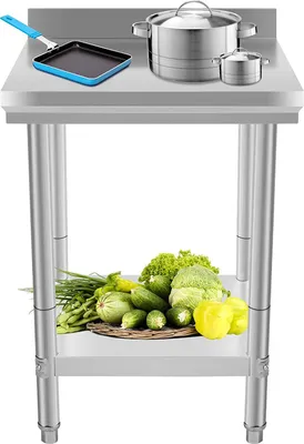 Produktbild von Werkbank Arbeitstisch Edelstahl Küchentisch 61*61*90cm