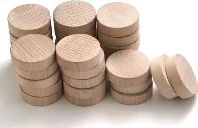 Produktbild von HOT Games Sjoelstenen-set 30 st.52 mm.vlak beukenh