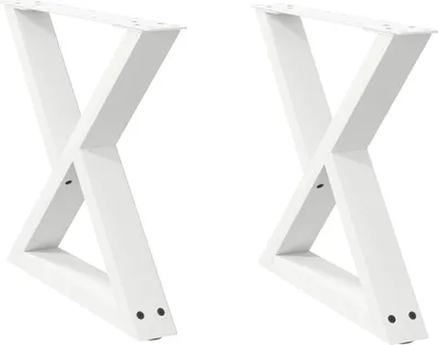 Immagine prodotto di Gambe per tavolino da caffè 2 pz Bianche 60x(42-43,3) cm Acciaio