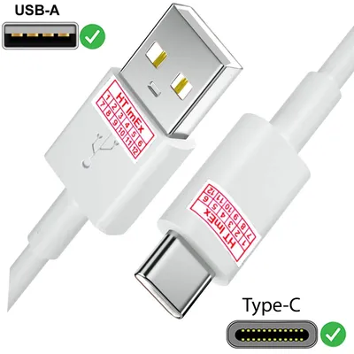 Produktbild von Weiß-kabel USB-A 2.0 auf USB Type C Ladekabel kompatibel mit iPad (10th gen), iPad mini (6th gen)