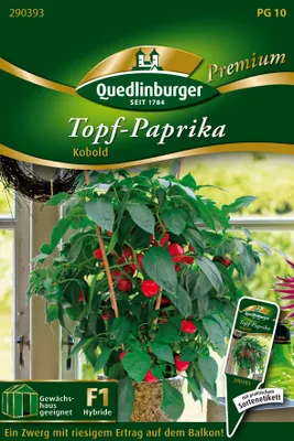 Produktbild von Rote Topfpaprika Kobold F1 | Paprikasamen von Quedlinburger