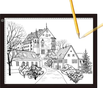 Produktbild von A3 LED Zeichnung Pad, Led Licht Pad A3 Led Leuchttisch Ultradünn LED Kopiertafel Malblock Skizzenblock, mit USB-Kabel, Skala,für Stencil, Animation, Zeichnungen