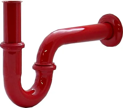 Produktbild von Siphon Sifon für Waschbecken 1 1/4 Zoll Rot