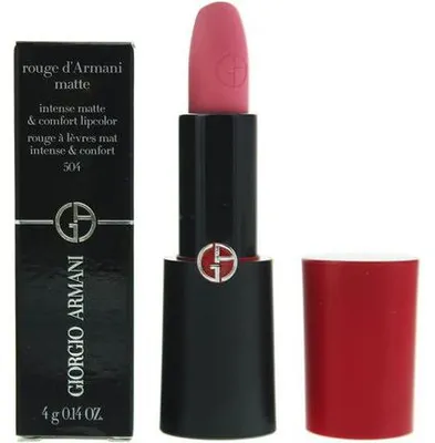 Image de Giorgio Armani Rouge d'Armani, rouge à lèvres mat crème, teinte 504 "Russische Rose", 4 g
