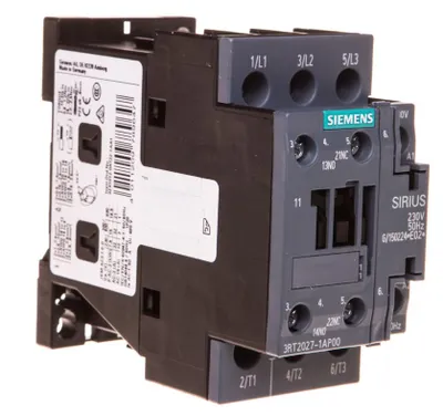 Productafbeelding van Contactor 230AC 15KW 1 NO + 1 NC - Magneetcontactor 32A 230V AC 0VDC 3RT2027-1AP00