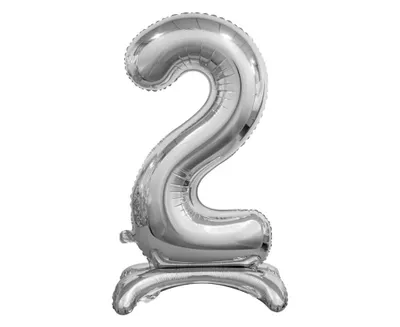 Produktbild von Balon folia B_C Cyfra2 stoj sreb