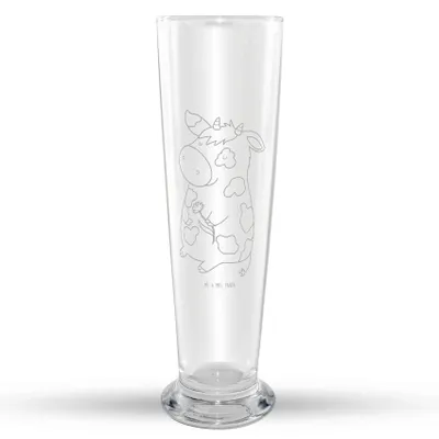 Produktbild von Mr. & Mrs. Panda Bierglas Kuh - Transparent - Geschenk, Weizenbier Glas, Kühe, Weißbierglas, Mr Mrs Weizenglas, Bauernhof, Motivtion, Weizen, Milch, Spruch, Hof, Bier