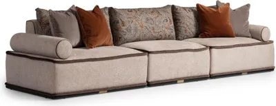 Zdjęcie produktu dla Sofa 4-osobowa sofa 4-osobowa sofa z tkaniny sofa tapicerowana nowoczesna szara