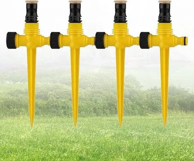 Image de Arroseur à 4 jets, arrosage automatique à 360°, réglable, pour le jardin, la pelouse et les plantes