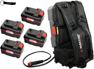 Produktbild von PARKSIDE PERFORMANCE® 20 V / 40 V Akku-Rucksack PPRA 20 / inkl. 4 Akkus (4Ah)