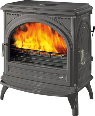 Image de Poêle bois bûche GODIN Petit Carvin 9Kw - Anthracite - 366102