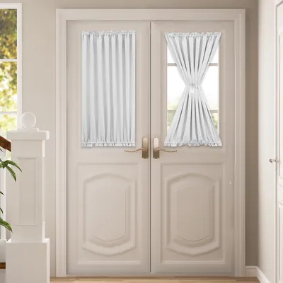 Produktbild von Französische Türvorhänge mit Stangentasche Thermische und Verdunklungsvorhang Vorhänge Türen Glasfenster Küchen Terrassentüren Privatsphäre Fenstervorhang 1 Stück 132x102cm