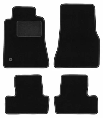Obrázok produktu pre Velúrové autokoberce pre: Ford Mustang MK5 2004-2014 (kupé) – sada 4 ks, čierne, na mieru – Wielganizator LUX