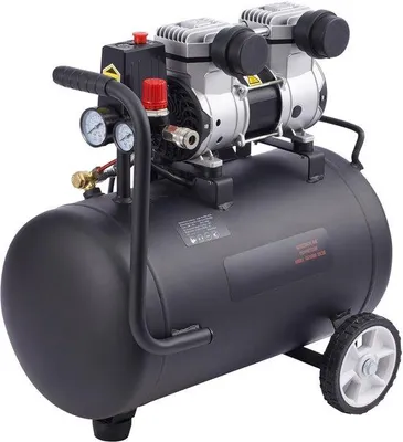Immagine prodotto di Compressore d'aria - Compressore portatile senza olio - Serbatoio da 30 litri - Potenza 1 HP - Portata d'aria 62 litri/minuto a 6,2 bar - Pressione massima 8,3 bar - Livello di rumorosità 80 dB