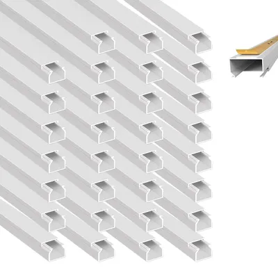 Produktbild von ARLI Kabelkanal selbstklebend 15x10 mm Weiß – 32m Installationskanal mit Klebeband & Bodenlochung IP40 PVC