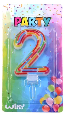 Obrázok produktu pre Párty sviečka číslo 2 Čiarky