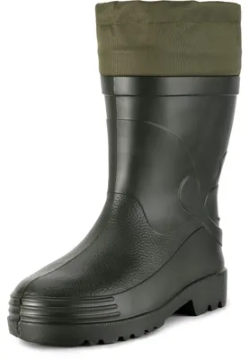Produktbild von Ladeheid Herren federleichte Eva Thermo Gummistiefel warm mit Stulpe gefüttert LA-892 (Grün, 46 EU)